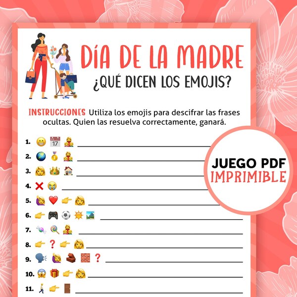 Juegos dia de la madre etsy