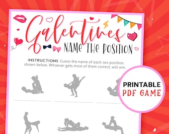 Galentines Day Kamasutra Game | Valentines Party Name the Sex Position | Printable Games for groups & adults