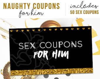 Naughty Sex Coupons for him | Coupon booklet | Print at home | Instant Download