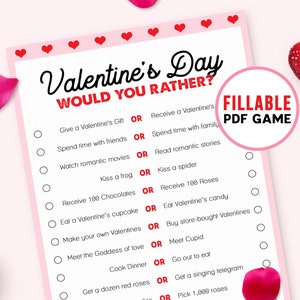 Valentines Games Would you rather Valentines Day This or That Virtual Zoom Party Game image 1