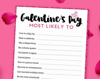 Who is Most Likely to | Galentines Day Printable | Ladies Night Games | Digital Download