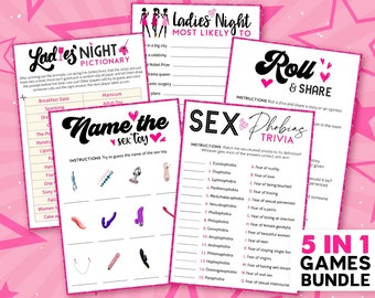 Ladies Night Games Pack Girls Night Games Bundle Bachelorette Games ...