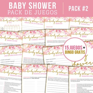 Spanish Baby Shower Games Games Bundle Juegos Para Baby Etsy Juego balbuceos, y aprende cómo realizarlo en tu baby shower. etsy