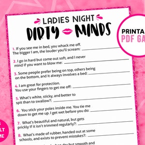Dirty Minds Game Naughty Bachelorette Fun Ladies Night Games Girls ...