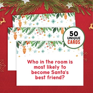 Kerstgesprekstarters | Friendsmas-spellen voor volwassenen | Discussiekaarten | Vragen over tafelgesprekken | Afdrukbare vakantieactiviteit