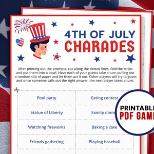 4th of July Printable Games Bundle Patriotic US Independence Day 4th of July Printable Games Bundle Patriotic US Independence Day