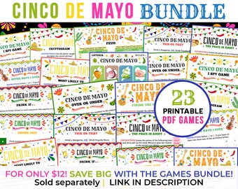 Cinco De Mayo Printable Game Spanish Drink If Adult 