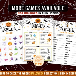 Halloween Games Never Have I Ever Ever or Never Trivia Spooky Party Printables Digital Download image 8