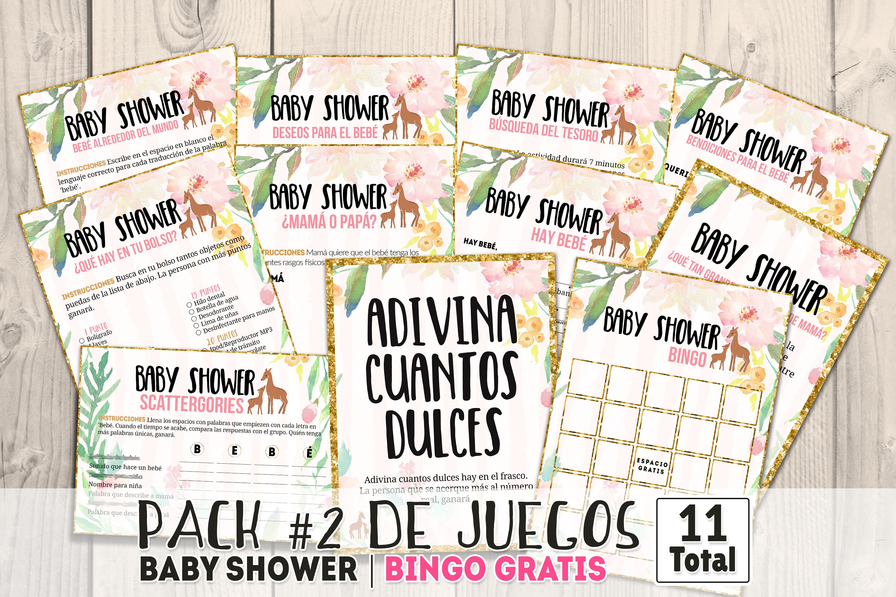Juegos para baby shower baby shower de niña imprimibles ...