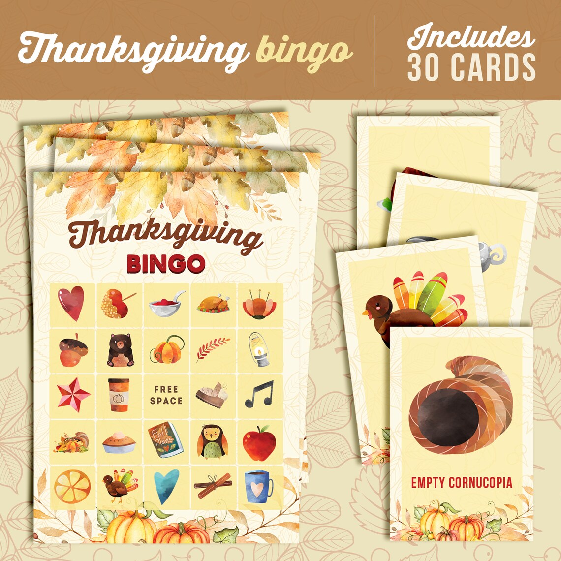 Thanksgiving games Printable games For Kids and For Adults | Etsy