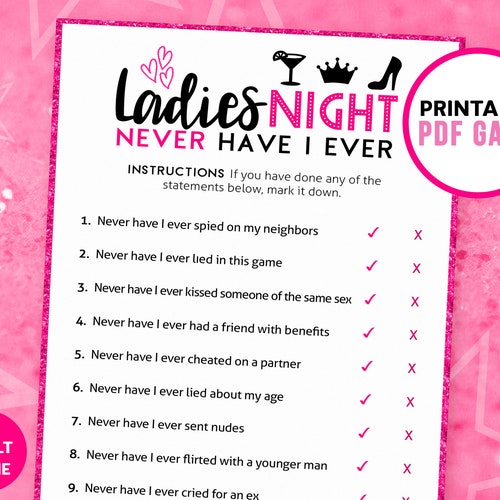Ladies Night Scavenger Hunt Game Party Games Fun Girls - Etsy