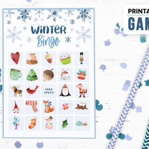 30 Winter Bingo Game Cards Winter Games for Kids - Etsy