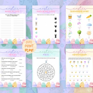 17 Printable Easter Games for Kids Fun Easter Party Activity Bundle ...