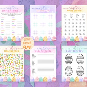 17 Printable Easter Games for Kids Fun Easter Party Activity Bundle ...