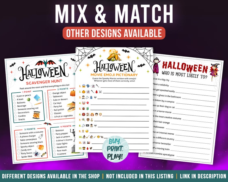 Halloween Games Never Have I Ever Ever or Never Trivia Spooky Party Printables Digital Download image 10