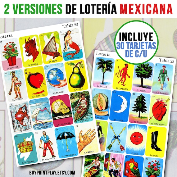 MEXICAN LOTERIA CARDS 30 Different BOARDS and Deck of cards loteria mexicana   