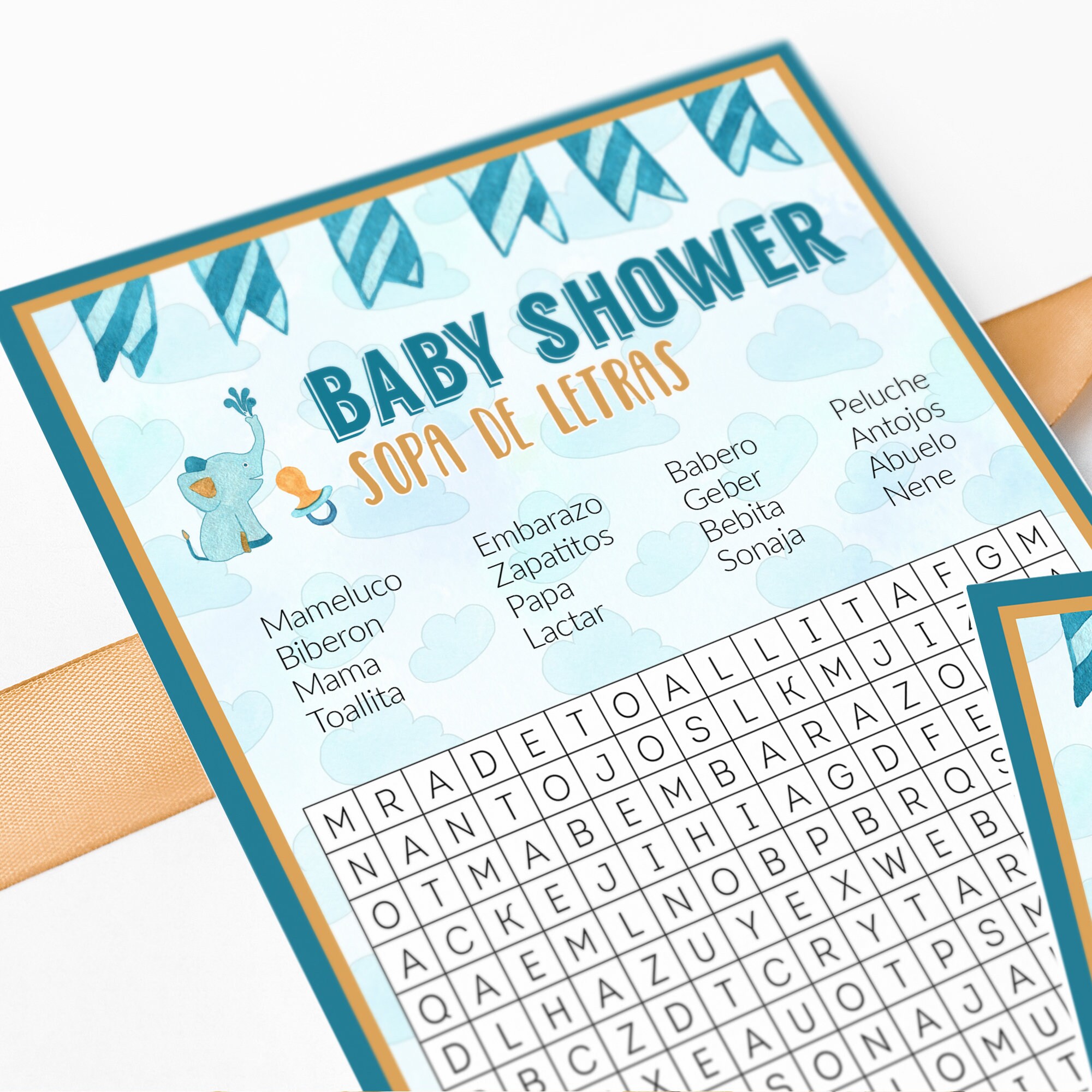 Baby Shower Games in Spanish Printable Games Bundle - Etsy