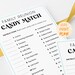 Candy Match Game Family Reunion Party Printable Gathering Trivia ...