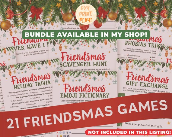 Christmas Secret Santa Exchange Questionnaire & Sign up Sheet Friendsmas  Party Gift Swap Survey Fun Holiday Printable Group Games 