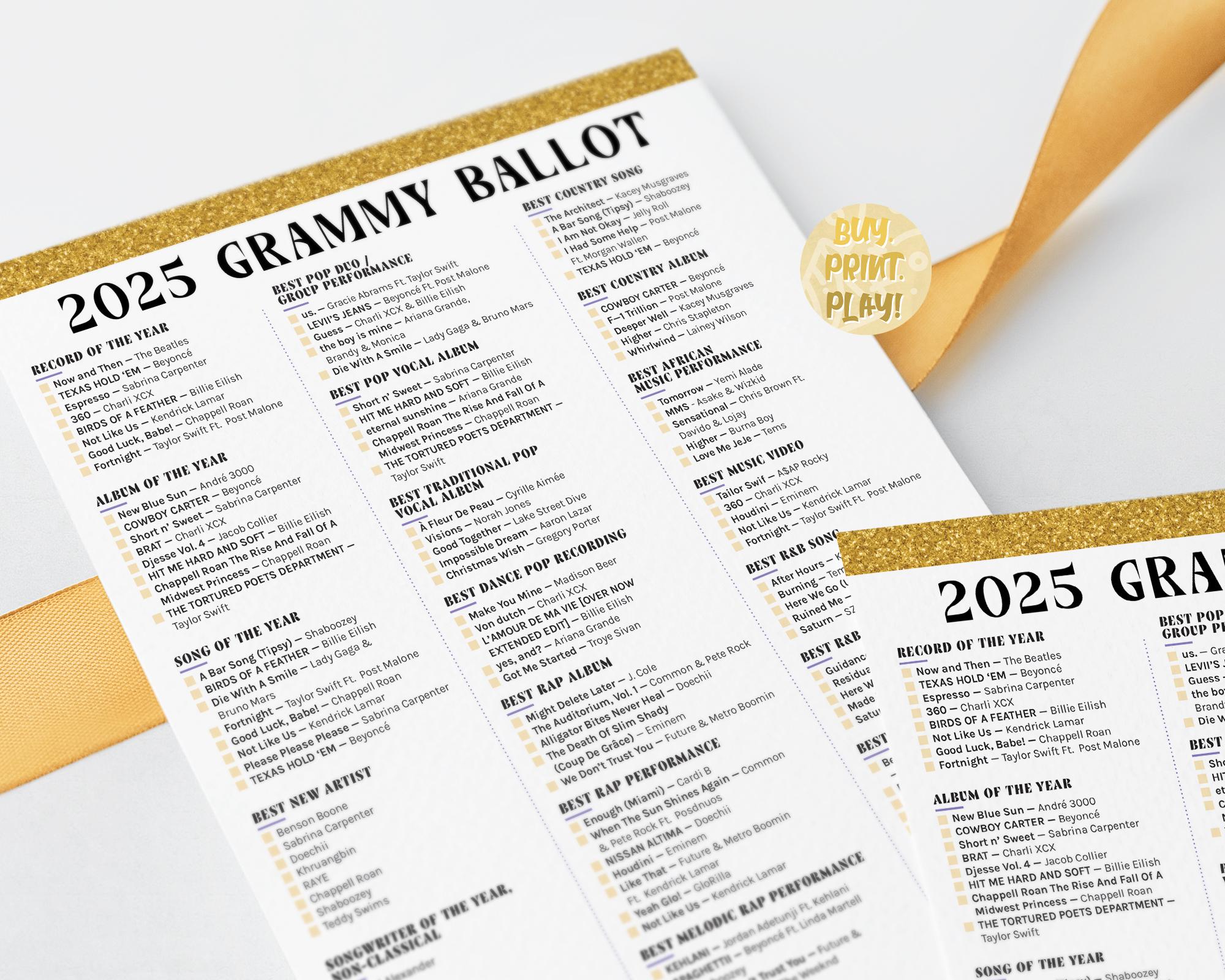 2025-grammys-ballot-for-67th-music-awards-printable-predictions-game-for-24-major-categories-tv-ceremony-academy-awards-watch-party-etsy for Grammy Ballot 2025 Printable Free 2025 Grammys Ballot for 67th Music Awards | Printable Predictions Game for 24 Major Categories | TV Ceremony Academy Awards Watch Party - Etsy for Grammy Ballot 2025 Printable Free