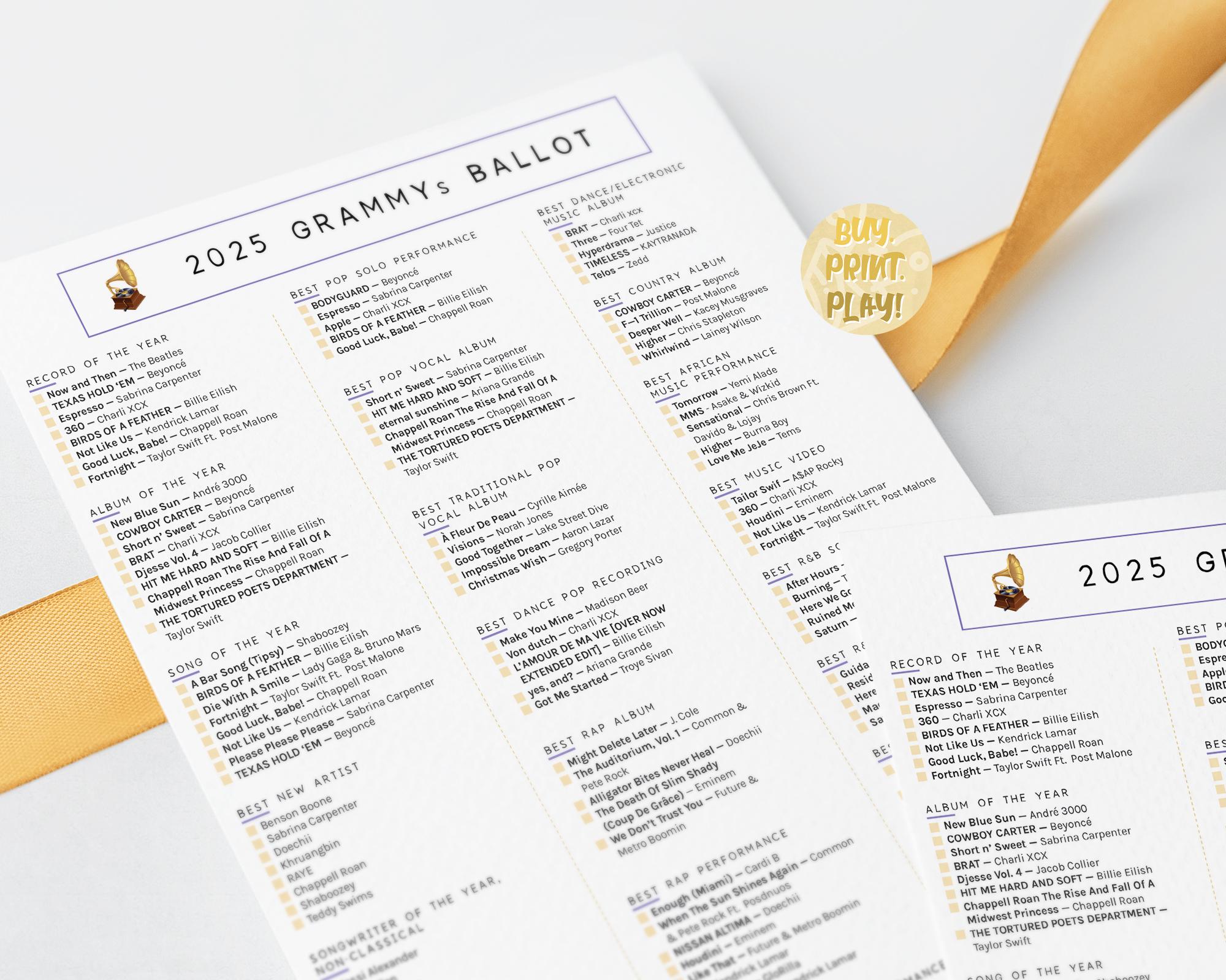 printable-2025-grammy-awards-ballot-printable-prediction-sheet-for-the-67th-music-night-awards-group-activity-for-watch-party-etsy