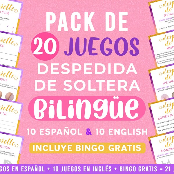 Bridal Party Games in Spanish Etsy