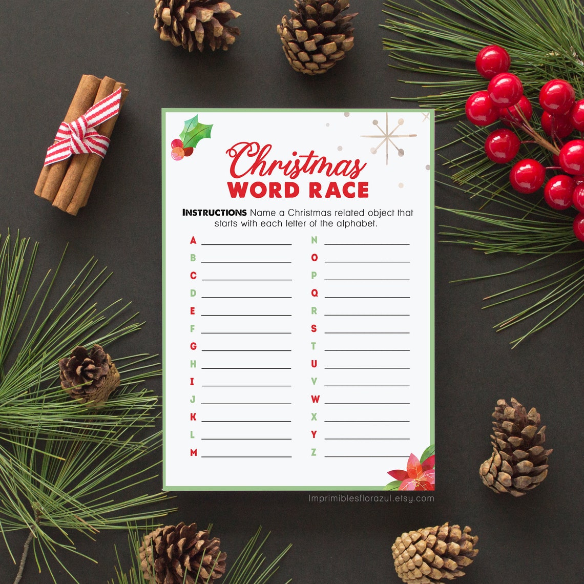Christmas Games for Kids Printable Games Includes Free | Etsy