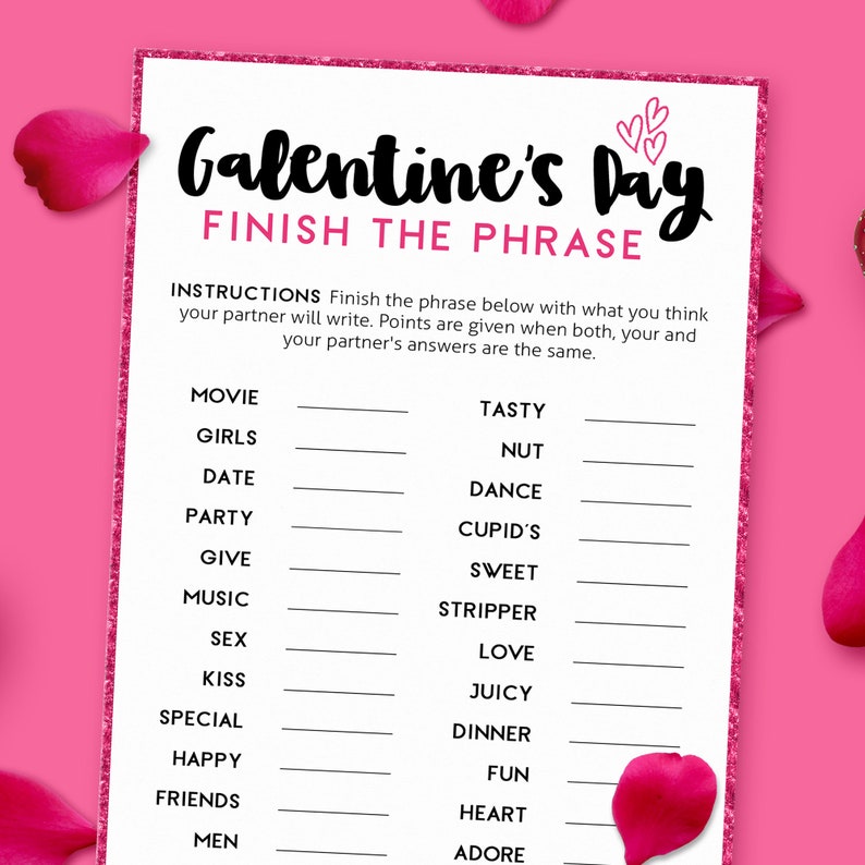 6 Galentines Day Games Printable Games for Girls Night Party Etsy