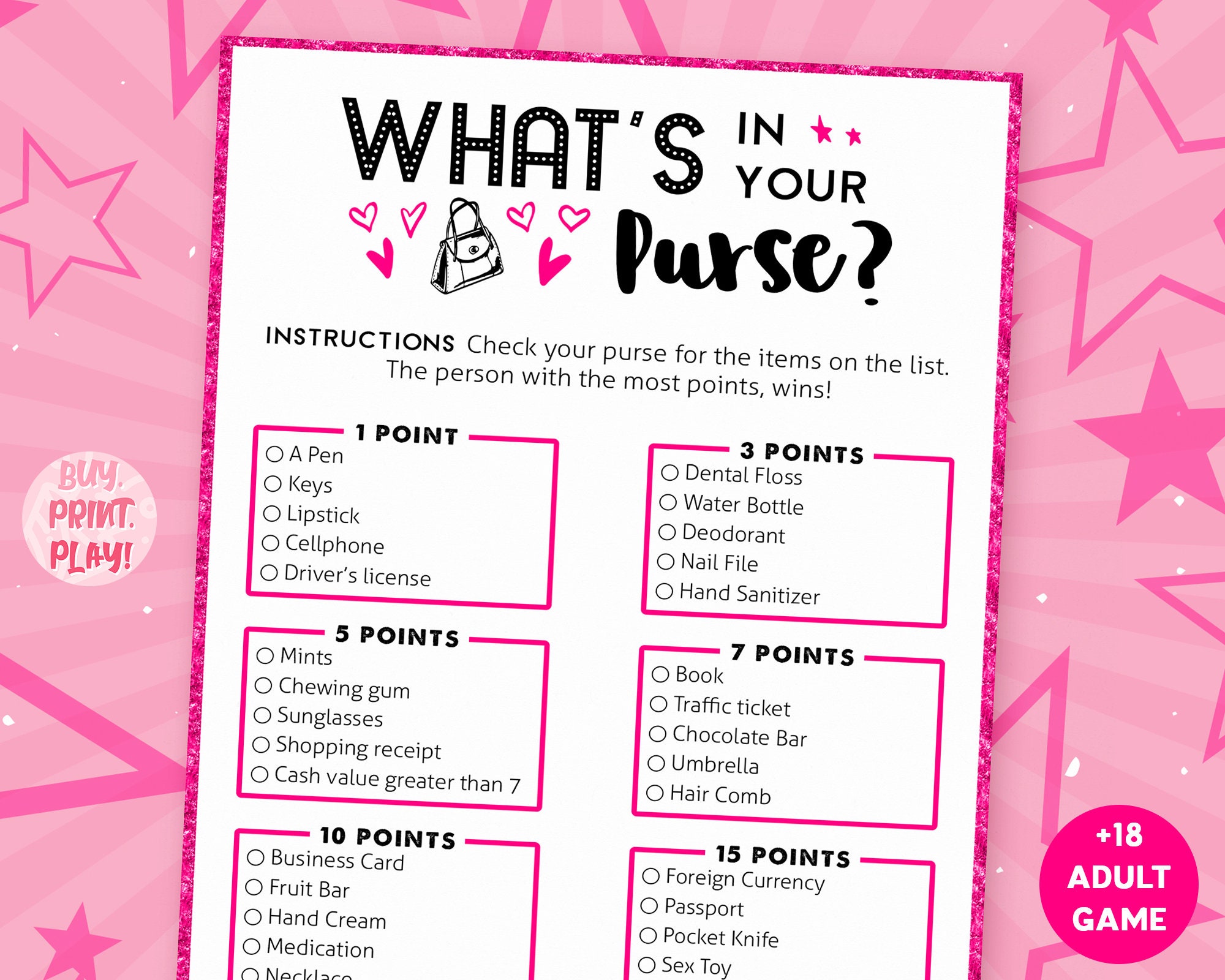 what-s-in-your-purse-ladies-night-games-whats-in-your-bag-girls-night-printable-games-bachelorette-game-includes-free-bingo-etsy