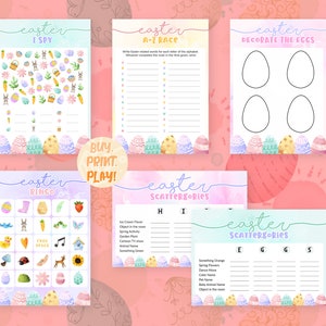 17 Printable Easter Games for Kids Fun Easter Party Activity Bundle ...
