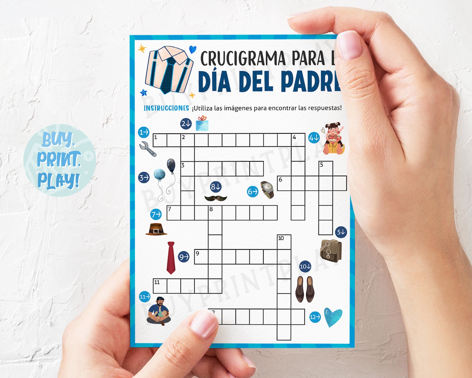 Juegos del Dia del Padre Crucigrama