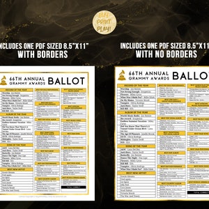 2024 Grammys Ballot 66th Music Awards Predictions Academy Awards Watch ...