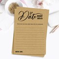 Date Night Ideas Card | Bridal Shower Activity | Rustic kraft and B&W Printable product logo