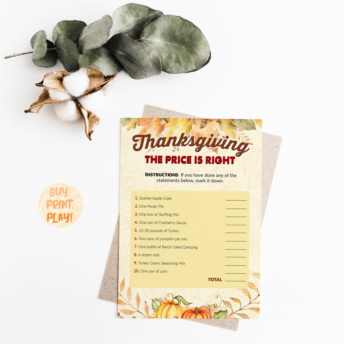 Thanksgiving Games for Family reunion For adults and kids Etsy