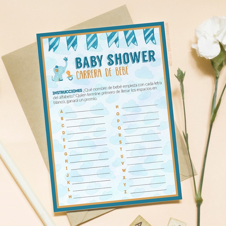 Baby Shower Games in Spanish Printable Games Bundle Etsy