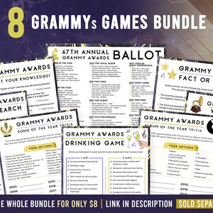 Grammy Awards Ballot 2025 | Printable Music Awards Predictions Sheet ...
