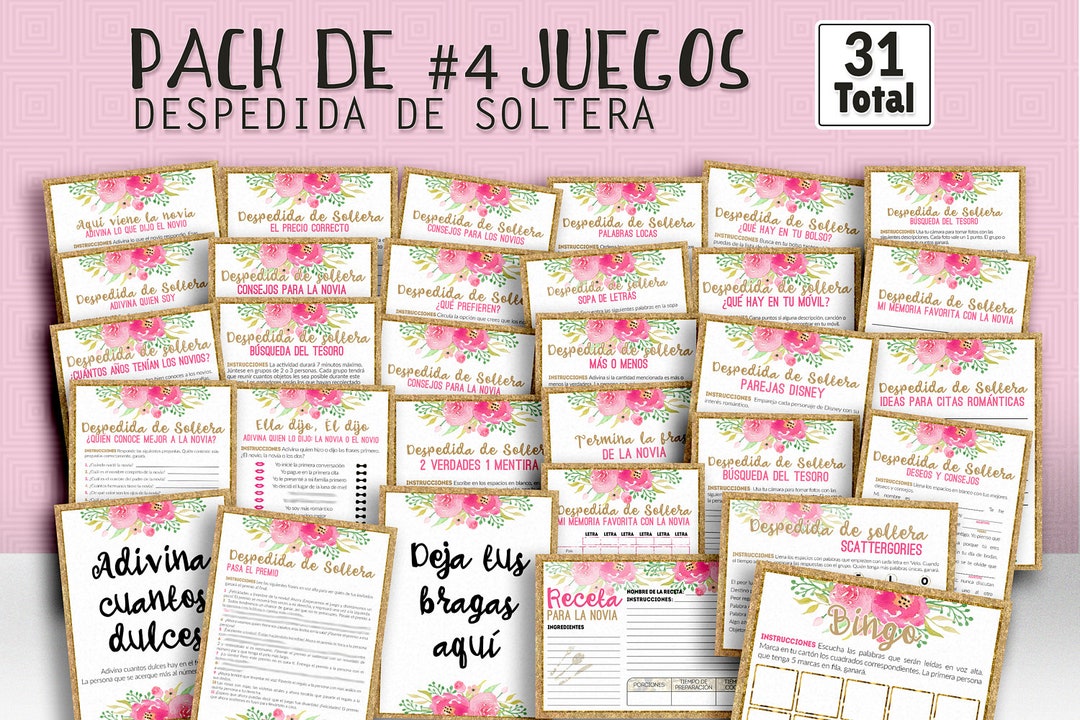 Wedding Shower Games in Spanish, Bridal Shower Spanish, Bachelorette ...