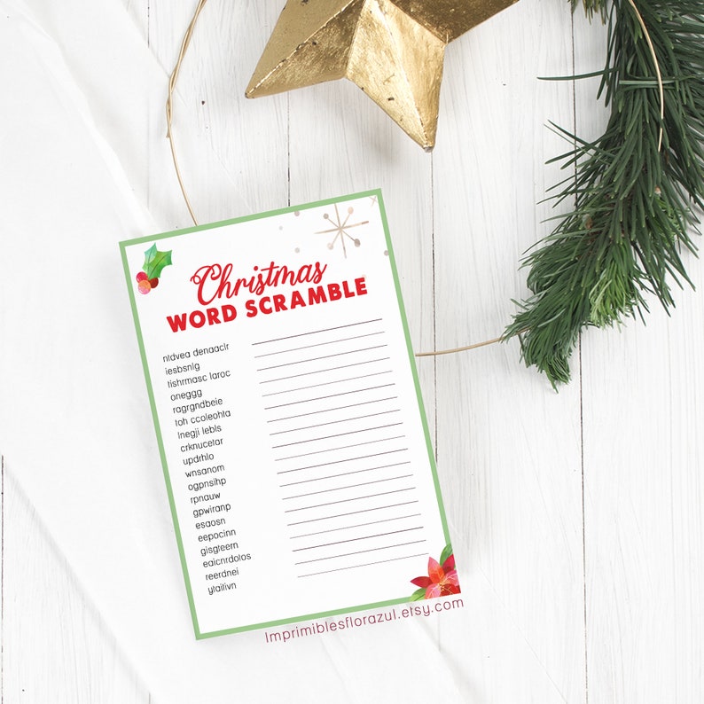 Christmas Games for Kids Printable Games Includes Free | Etsy