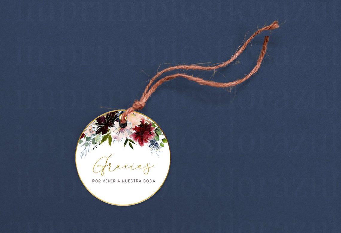 Wedding favor tags In spanish Printable Labels 3 Tags Etsy