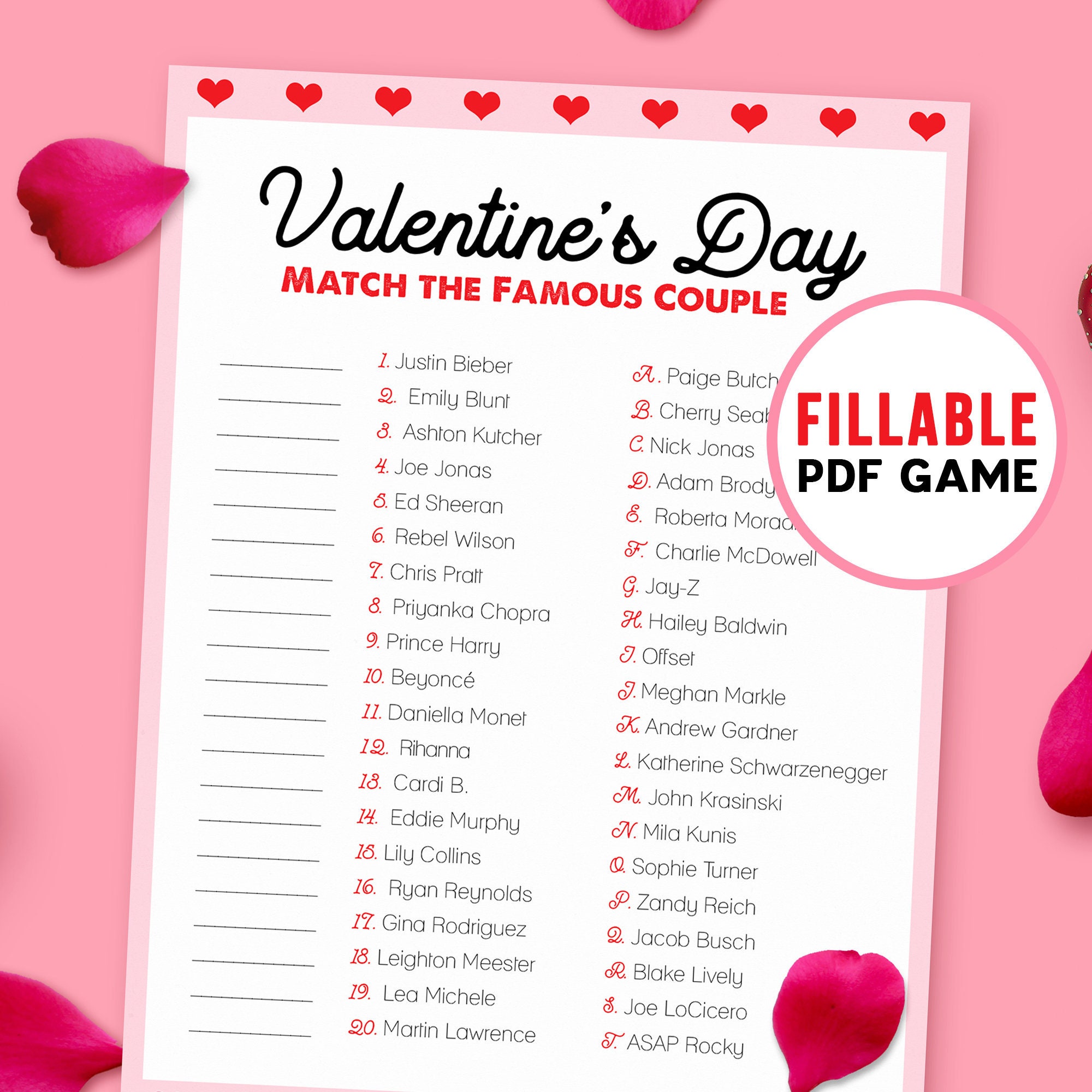 Famous Couples Game Free Printable famous-couples-game-free-printable