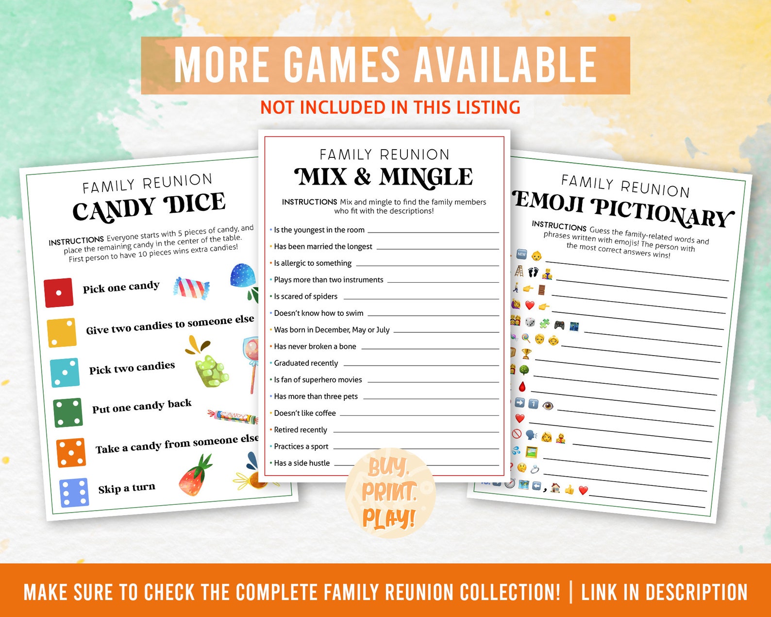 Printable Family Feud Family Reunion Games Family - Etsy
