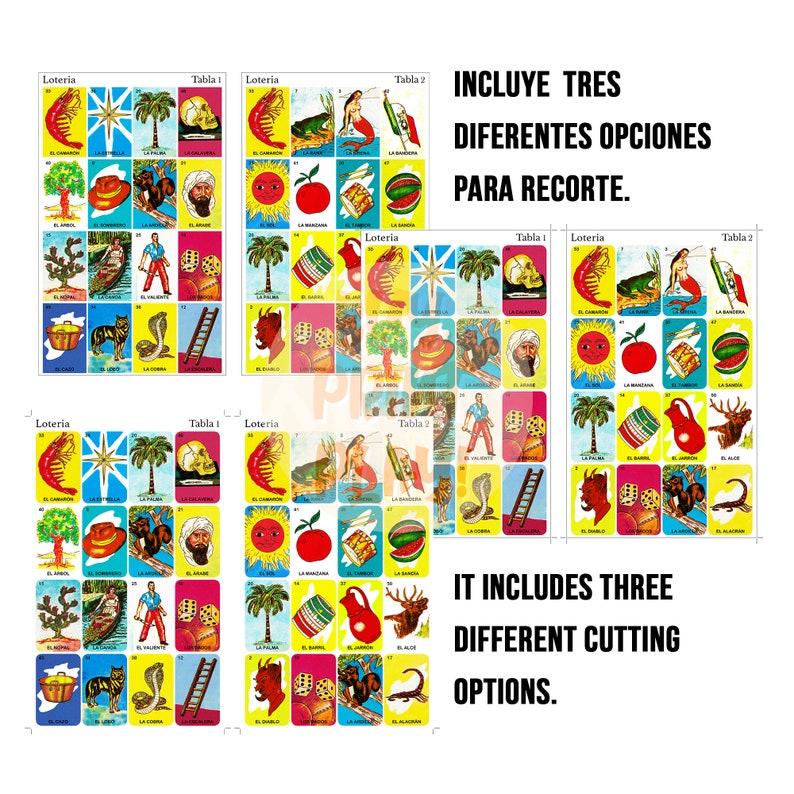 Loteria Mexicana Imprimible 40 Mexican Loteria Cards Digital Download
