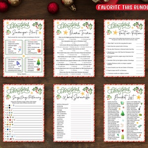 21 Christmas Games Pack | Party Printable Games for Adults | Activity ...