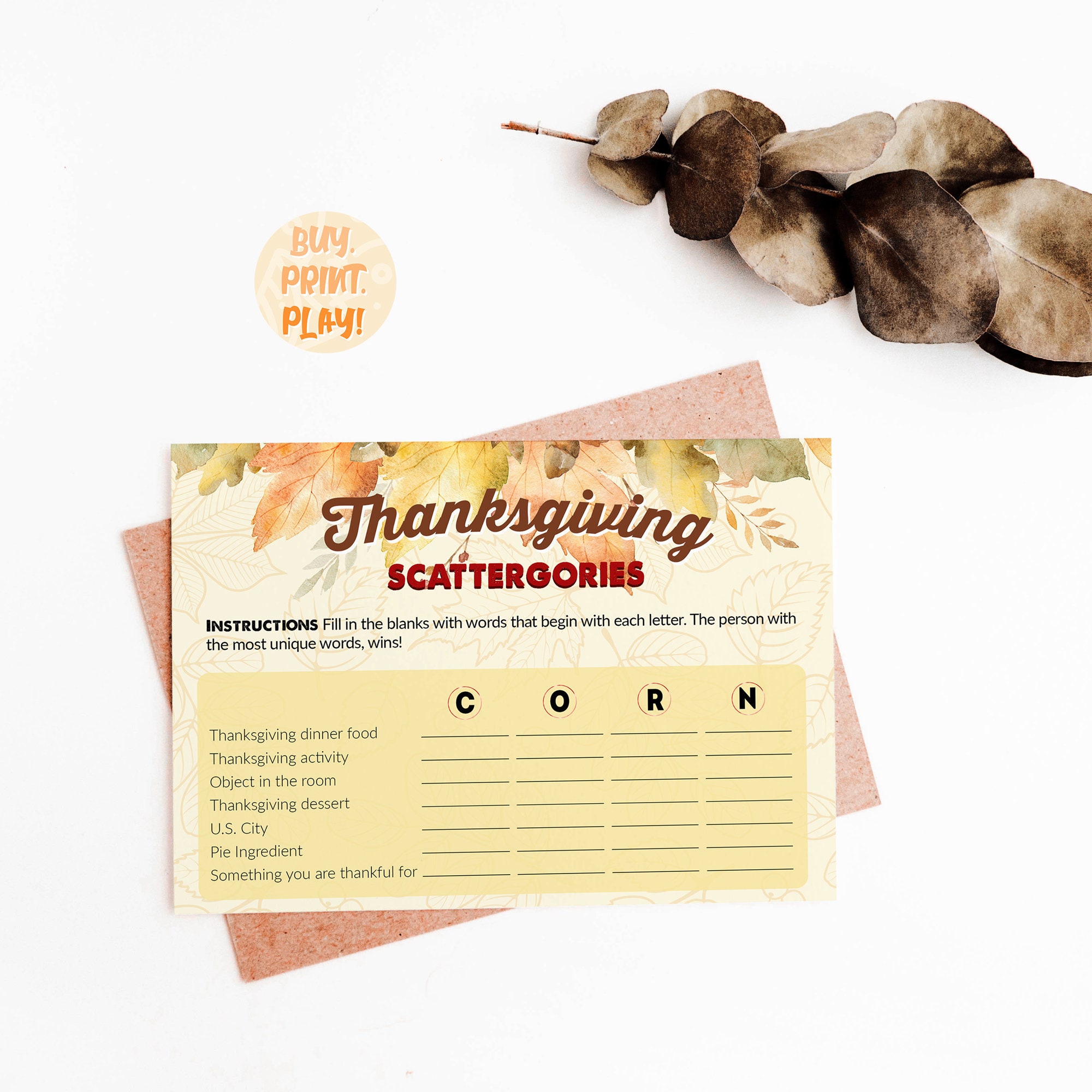 Thanksgiving Games for Family reunion For adults and kids | Etsy - Thanksgiving Bingo Games For Teens In Spanish Class