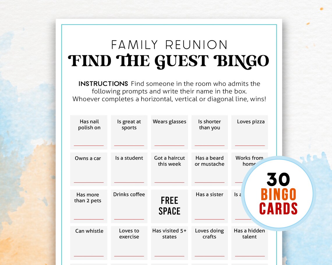 Family Reunion Games Pack Family Gathering Activity Bundle Etsy