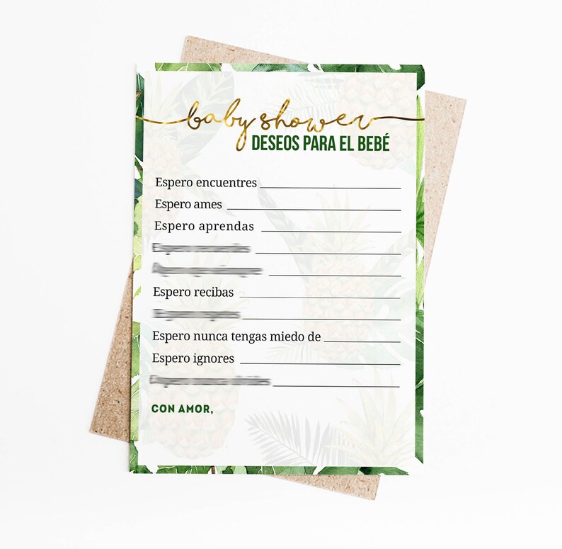 baby shower games in spanish en espanol greenery baby etsy