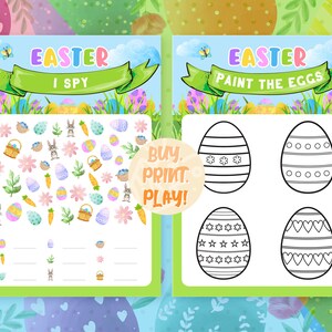 Printable Easter Games Pack Fun Printable Bundle for Kids - Etsy