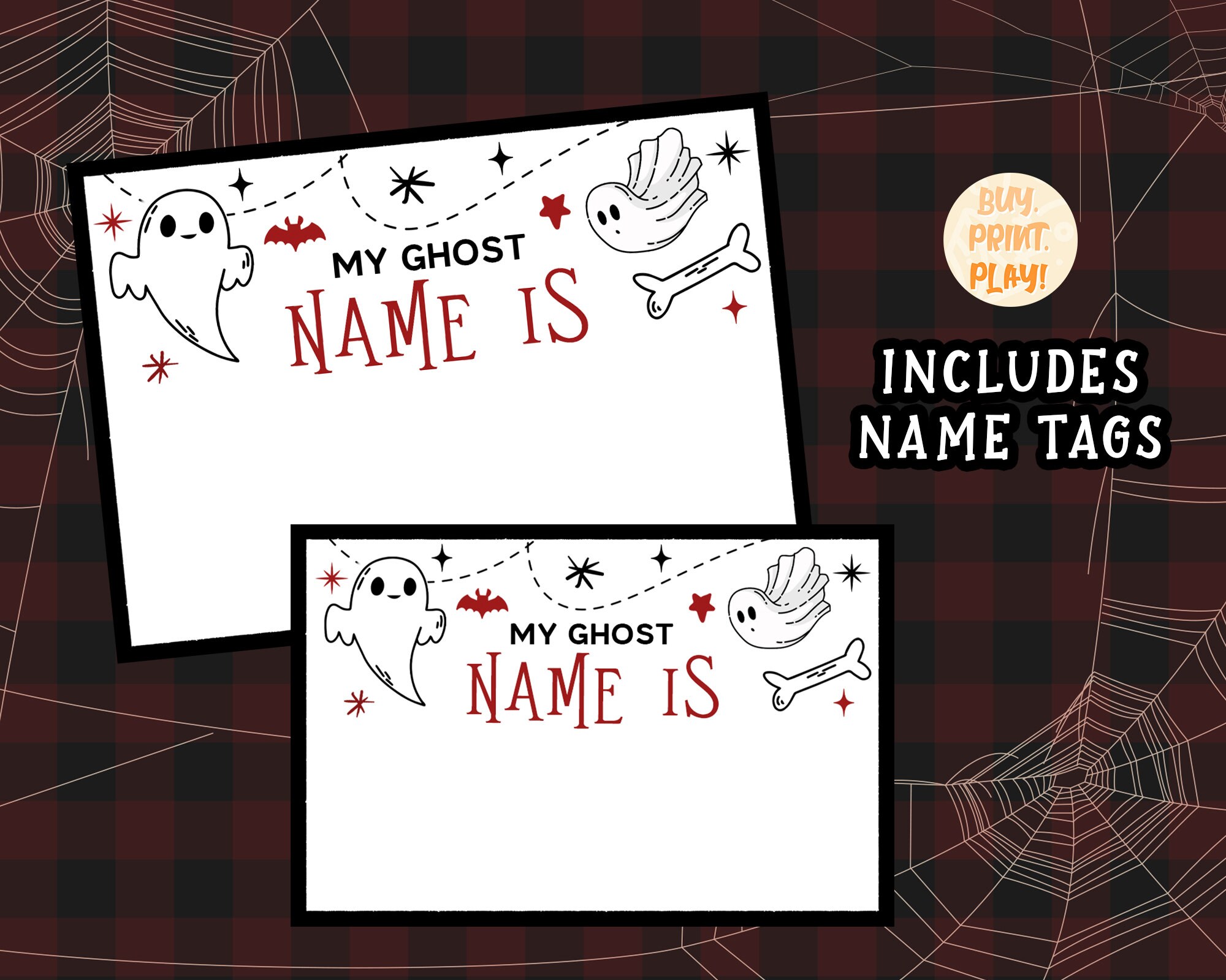 Whats Your Ghost Name Halloween Party Games Ghost Name Etsy