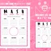 Ladies Night Mash Game Girls Party Printable Games Girls Night Party ...