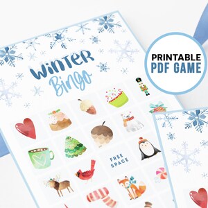 30 Winter Bingo Game Cards Winter Games for Kids - Etsy